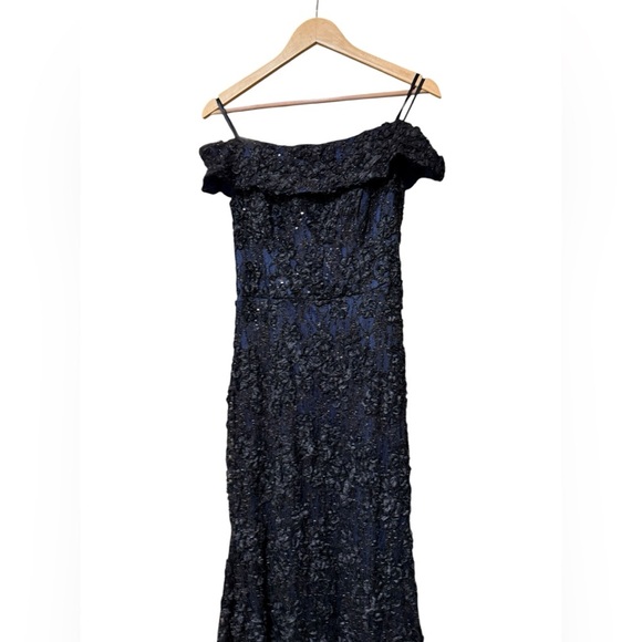 Xscape Evenings Off the Shoulder Sequin Lace Trumpet Gown - Picture 6 of 10